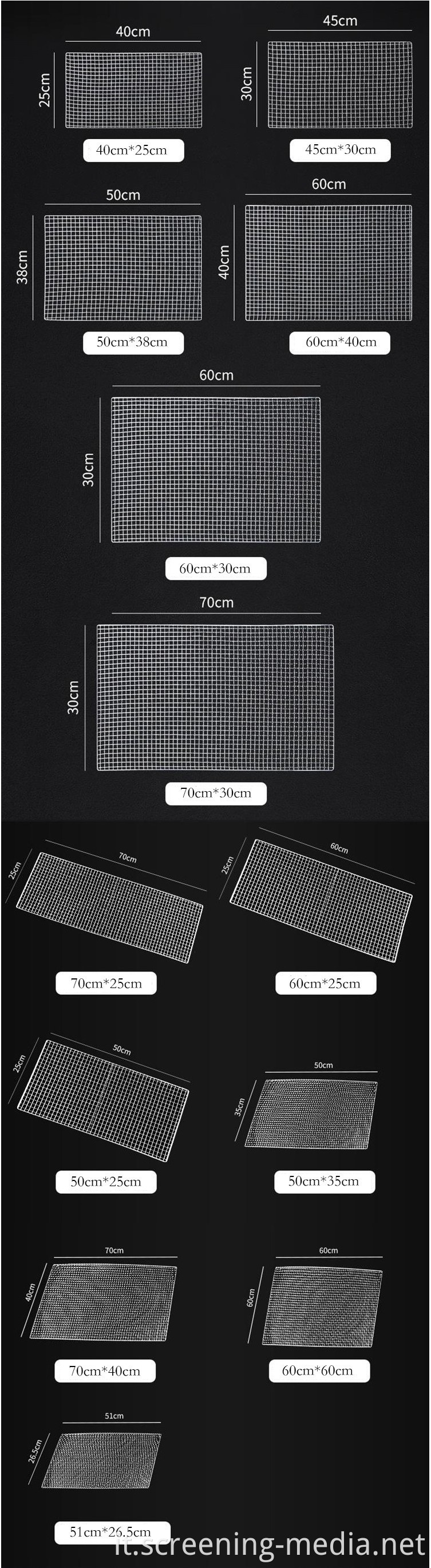 304 316 201 Acciaio inossidabile BBQ Grill Net, Mesh Wire Crocped, BBQ Grill Wire Net